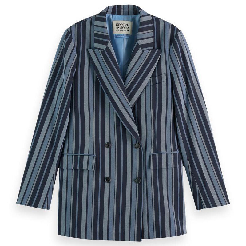 Scotch & Soda Fitted Db Striped Blazer image number 0